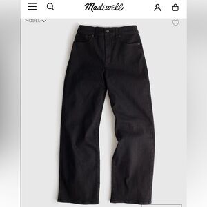 Madewell Black The Perfect Vintage Wide-Leg Jeans